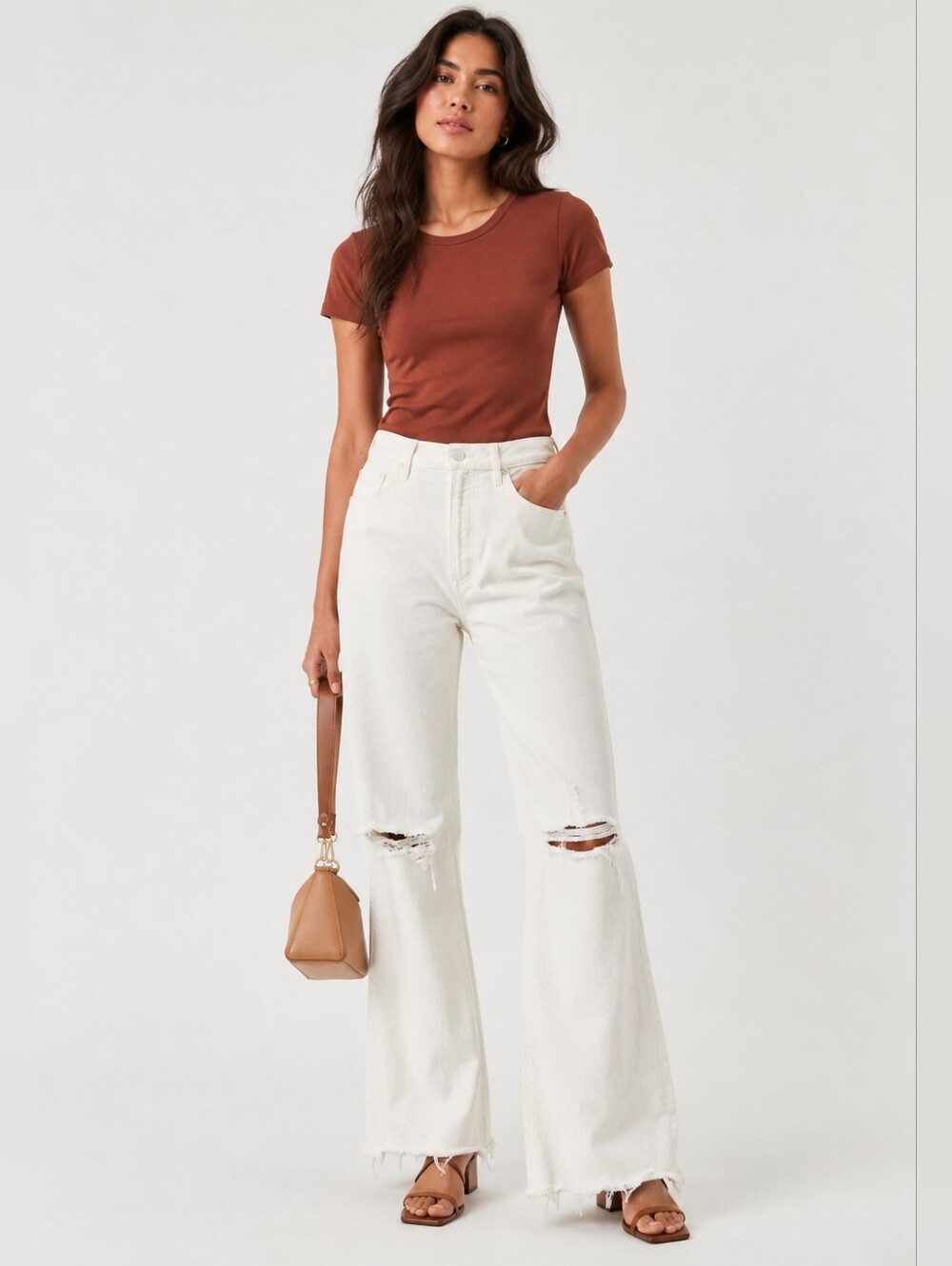 Mother Denim High-Rise Wide-Leg Tunnel Vision Sneak Jeans Size 28